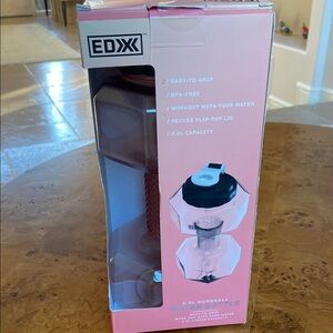 EDX Pink 2.2 L Dumbbell Water Bottle. New